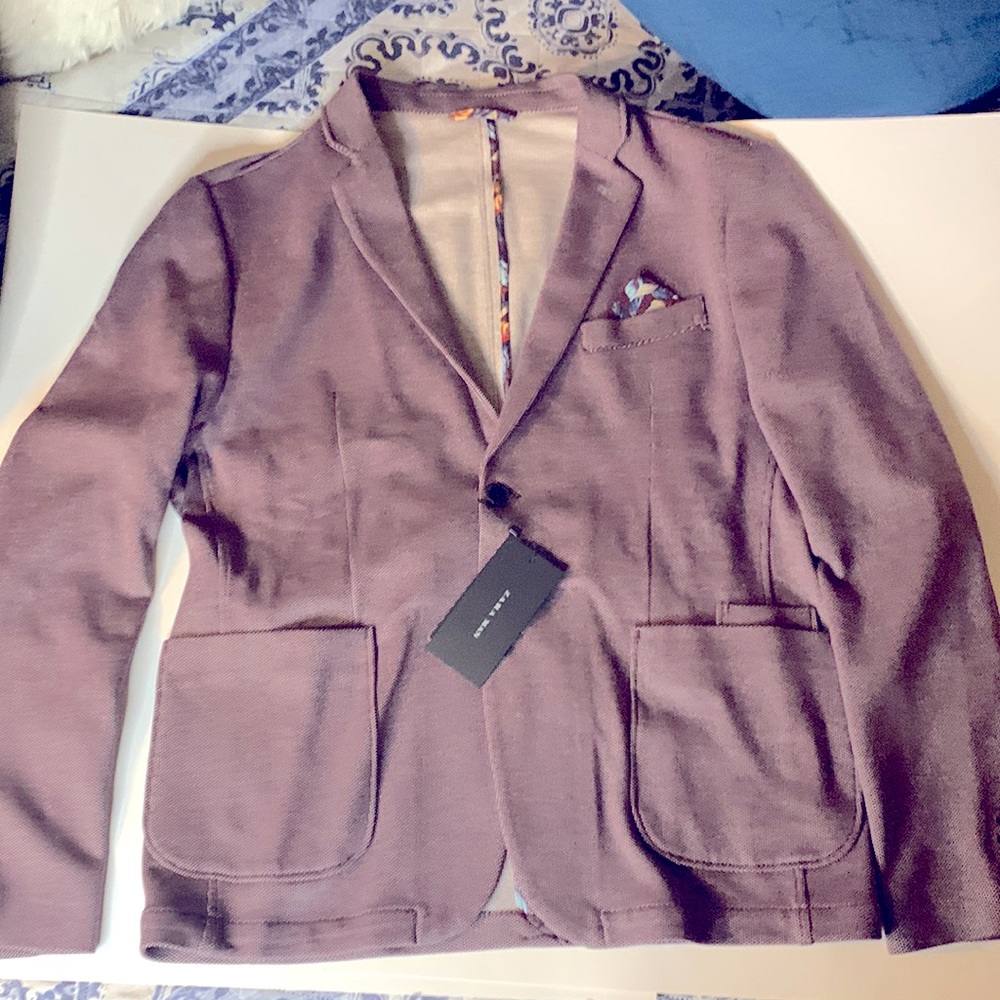Zara Man Collection Eggplant Color Mens Blazer